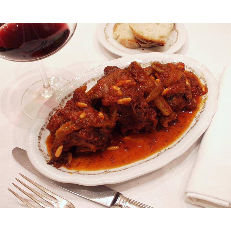 Coda alla Vaccinara - Checchino dal 1887 Coda alla Vaccinara - Checchino dal 1887