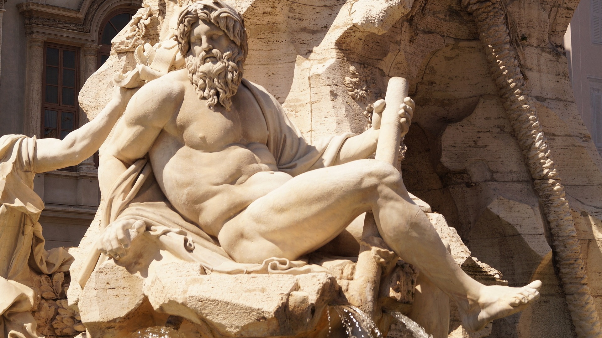 Fontana dei quattro fiumi, particolare - Piazza Navona Fontana dei quattro fiumi, particolare - Piazza Navona