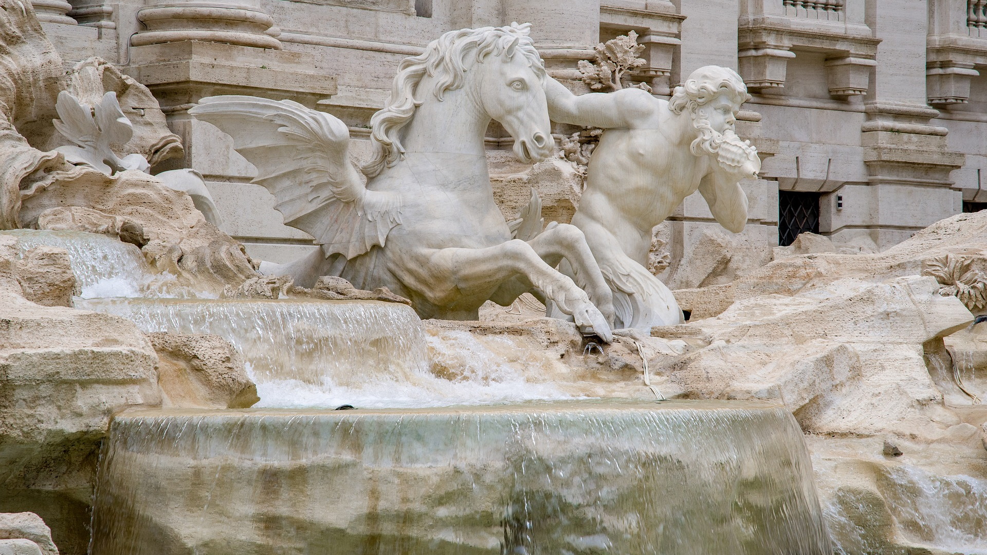 Fontana di Trevi, particolare Fontana di Trevi, particolare