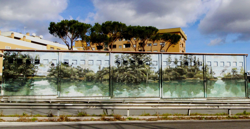 Museo di Casal de' Pazzi - murale esterno Museo di Casal de' Pazzi - murale esterno