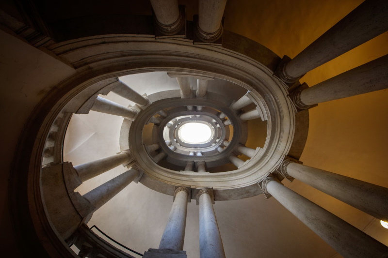 Scalone elicoidale, Francesco Borromini - Foto Alberto Novelli @BarberiniCorsini Scalone elicoidale, Francesco Borromini - Foto Alberto Novelli @BarberiniCorsini