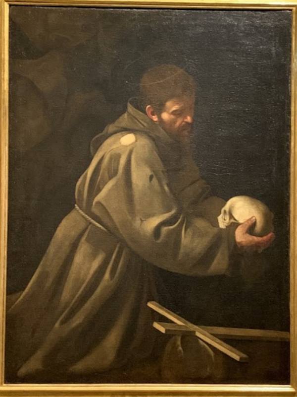 San Francesco in meditazione, Michelangelo Merisi detto Caravaggio San Francesco in meditazione, Michelangelo Merisi detto Caravaggio
