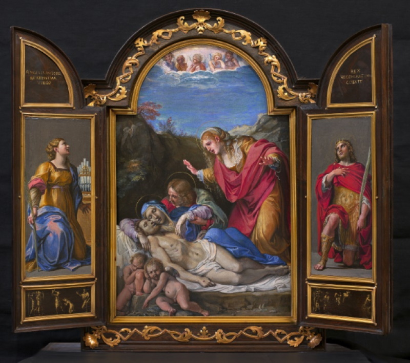 Tabernacolo portatile con la Pietà, scene di santi e martiri, Annibale Carracci Tabernacolo portatile con la Pietà, scene di santi e martiri, Annibale Carracci