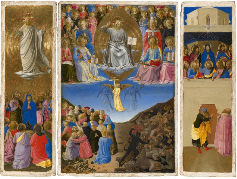 Trittico (Ascensione, Giudizio Universale, Pentecoste), Beato Angelico Trittico (Ascensione, Giudizio Universale, Pentecoste), Beato Angelico