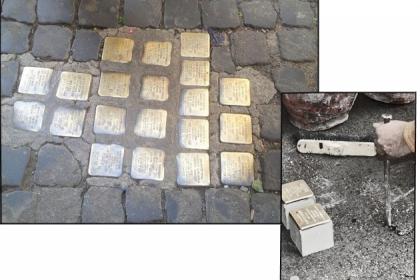 Memorie d’inciampo a Roma, le Stolpersteine Memorie d’inciampo a Roma, le Stolpersteine