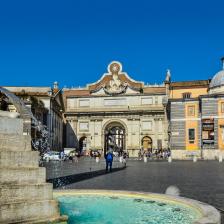Porta del Popolo, facciata interna Porta del Popolo, facciata interna
