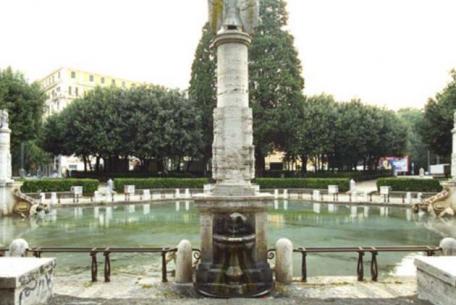 Fontana di piazza Mazzini foto Sovrintendenza Capitolina ai Beni Culturali